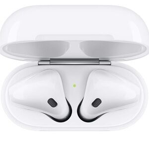 Apple Airpods 2nd Gen, Wireless Ear Buds with Lightning charging case and extras